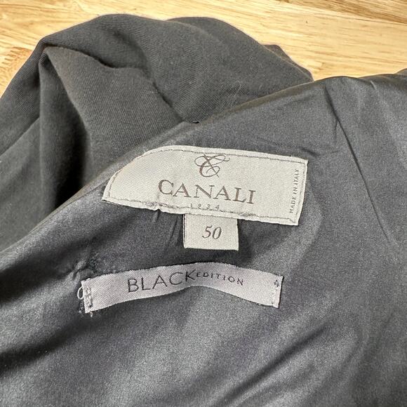 Canali NWT Black Edition Tech Jogger Pants Black Size 34 Zip Pockets 100% Cotton - Picture 4 of 10